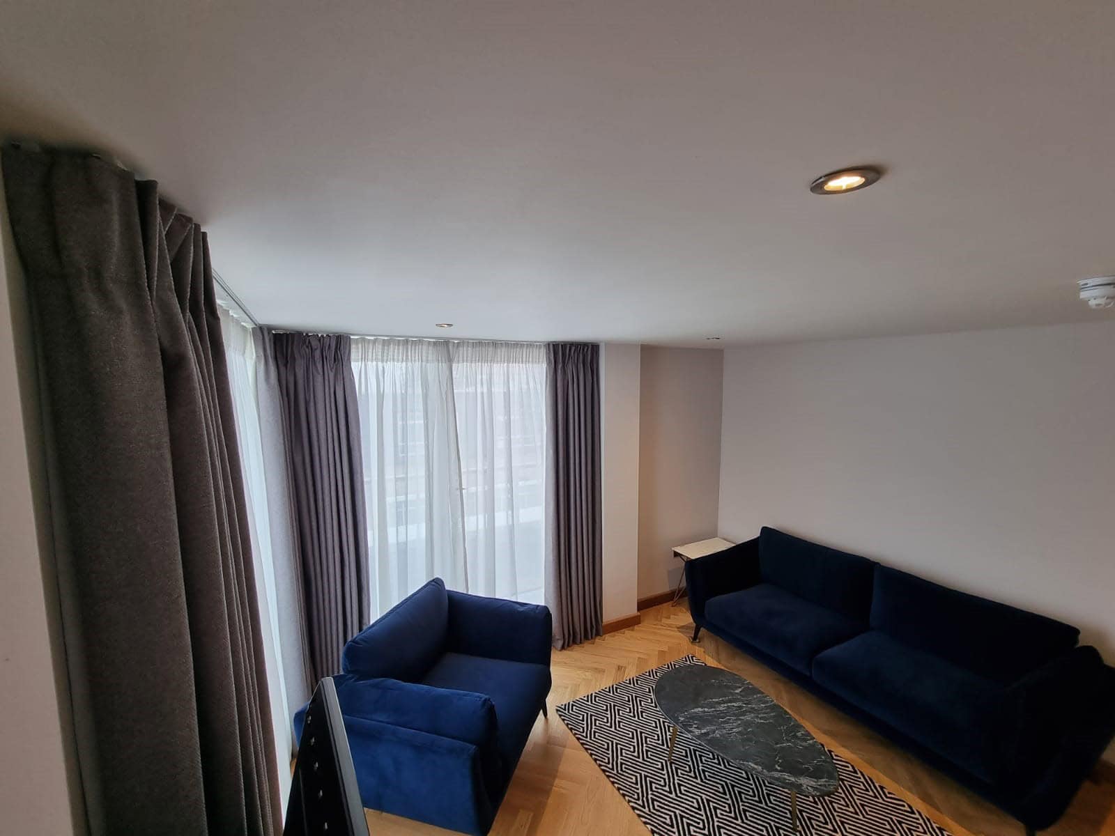 Ceiling mounted curtains