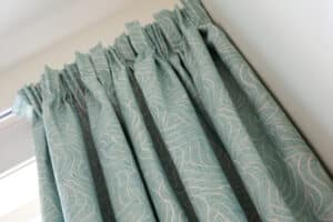 Curtains on a wall-mounted track
